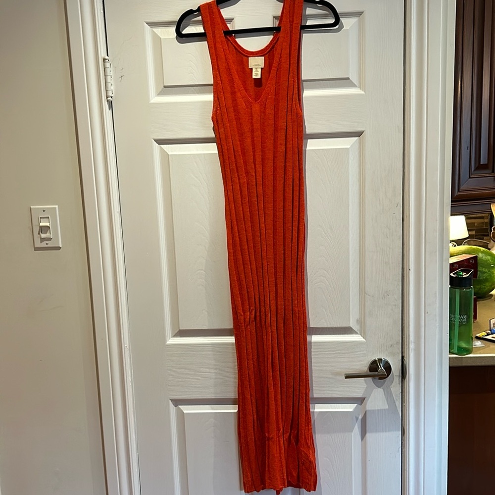 H&M linen, silk-blend maxi dress